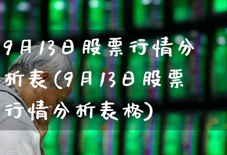 9月13日股票行情分析表(9月13日股票行情分析表格)_https://www.syklpowerbike.com_北交所_第1张