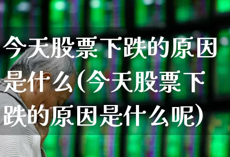今天股票下跌的原因是什么(今天股票下跌的原因是什么呢)_https://www.syklpowerbike.com_北交所_第1张