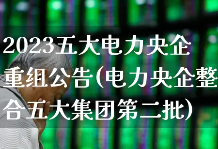 2023五大电力央企重组公告(电力央企整合五大集团第二批)_https://www.syklpowerbike.com_创业板_第1张