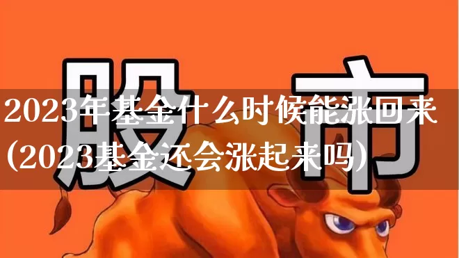 2023年基金什么时候能涨回来(2023基金还会涨起来吗)_https://www.syklpowerbike.com_创业板_第1张