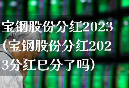 宝钢股份分红2023(宝钢股份分红2023分红巳分了吗)_https://www.syklpowerbike.com_上交所_第1张