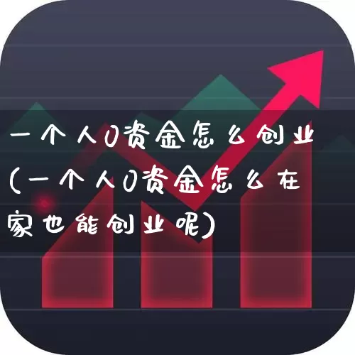 一个人0资金怎么创业(一个人0资金怎么在家也能创业呢)_https://www.syklpowerbike.com_上交所_第1张