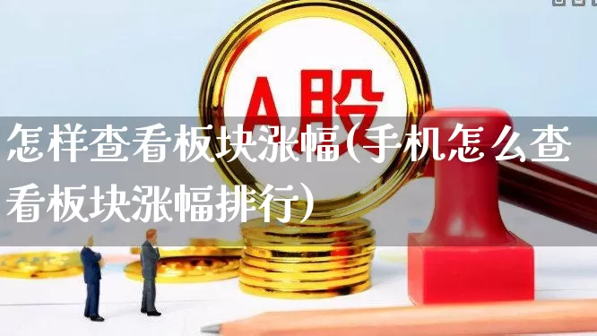 怎样查看板块涨幅(手机怎么查看板块涨幅排行)_https://www.syklpowerbike.com_创业板_第1张