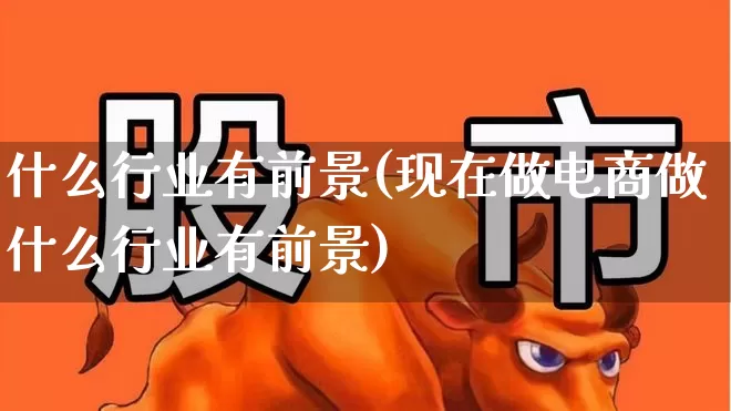 什么行业有前景(现在做电商做什么行业有前景)_https://www.syklpowerbike.com_深交所_第1张