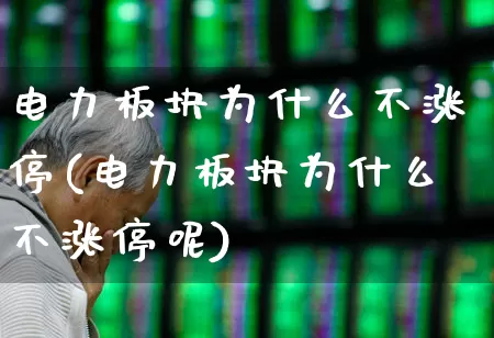 电力板块为什么不涨停(电力板块为什么不涨停呢)_https://www.syklpowerbike.com_科创板_第1张