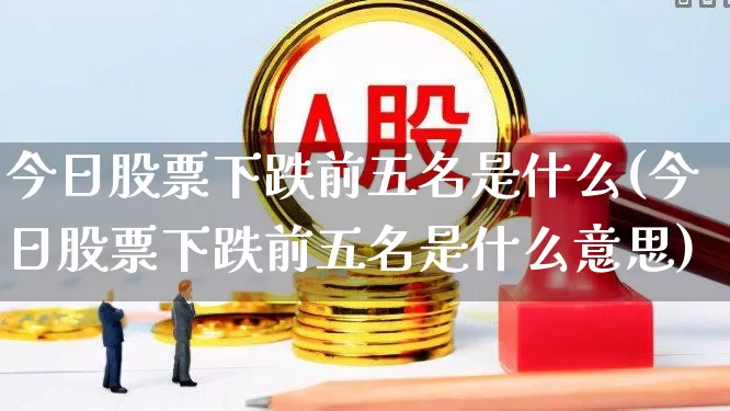 今日股票下跌前五名是什么(今日股票下跌前五名是什么意思)_https://www.syklpowerbike.com_上交所_第1张