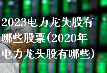 2023电力龙头股有哪些股票(2020年电力龙头股有哪些)_https://www.syklpowerbike.com_上交所_第1张