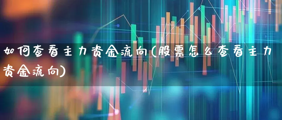 如何查看主力资金流向(股票怎么查看主力资金流向)_https://www.syklpowerbike.com_创业板_第1张