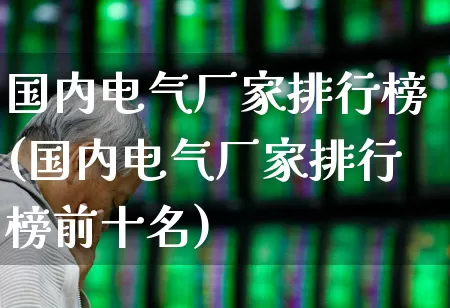 国内电气厂家排行榜(国内电气厂家排行榜前十名)_https://www.syklpowerbike.com_科创板_第1张
