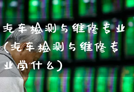 汽车检测与维修专业(汽车检测与维修专业学什么)_https://www.syklpowerbike.com_上交所_第1张
