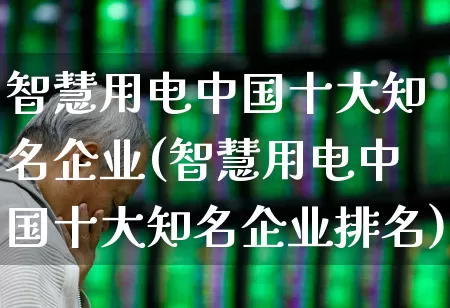 智慧用电中国十大知名企业(智慧用电中国十大知名企业排名)_https://www.syklpowerbike.com_创业板_第1张
