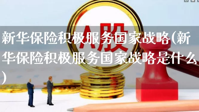 新华保险积极服务国家战略(新华保险积极服务国家战略是什么)_https://www.syklpowerbike.com_上交所_第1张