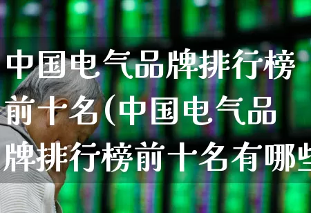 中国电气品牌排行榜前十名(中国电气品牌排行榜前十名有哪些)_https://www.syklpowerbike.com_上交所_第1张