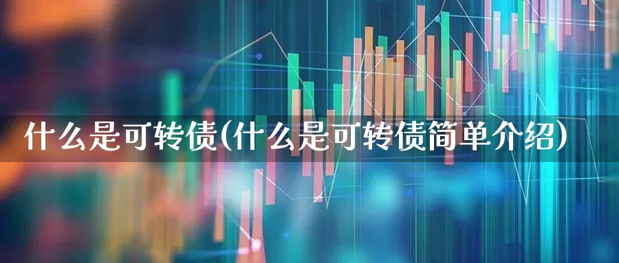 什么是可转债(什么是可转债简单介绍)_https://www.syklpowerbike.com_科创板_第1张