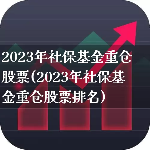 2023年社保基金重仓股票(2023年社保基金重仓股票排名)_https://www.syklpowerbike.com_科创板_第1张