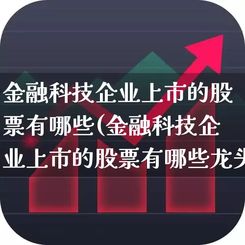 金融科技企业上市的股票有哪些(金融科技企业上市的股票有哪些龙头)_https://www.syklpowerbike.com_科创板_第1张