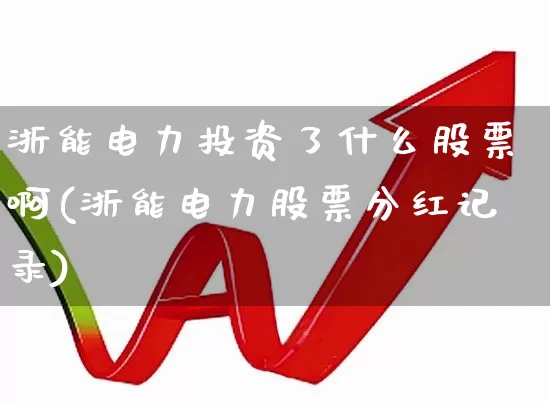 浙能电力投资了什么股票啊(浙能电力股票分红记录)_https://www.syklpowerbike.com_深交所_第1张
