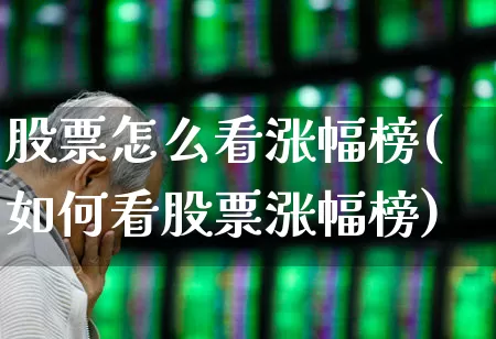 股票怎么看涨幅榜(如何看股票涨幅榜)_https://www.syklpowerbike.com_创业板_第1张
