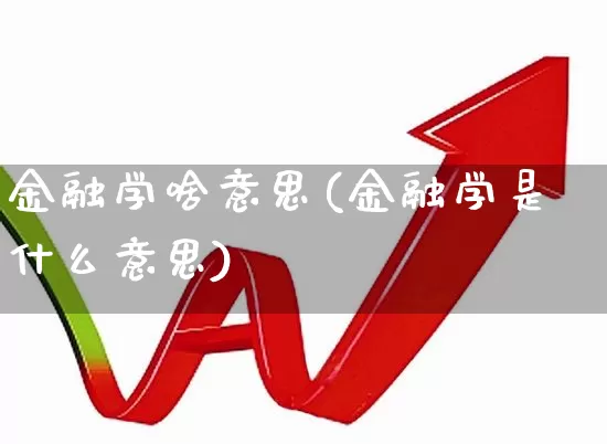金融学啥意思(金融学是什么意思)_https://www.syklpowerbike.com_科创板_第1张