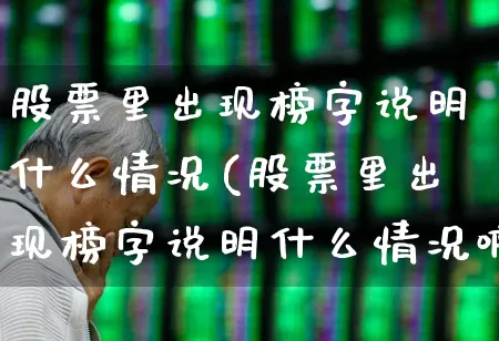 股票里出现榜字说明什么情况(股票里出现榜字说明什么情况啊)_https://www.syklpowerbike.com_上交所_第1张
