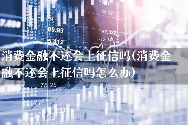 消费金融不还会上征信吗(消费金融不还会上征信吗怎么办)_https://www.syklpowerbike.com_上交所_第1张