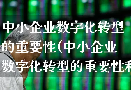 中小企业数字化转型的重要性(中小企业数字化转型的重要性和意义)_https://www.syklpowerbike.com_科创板_第1张