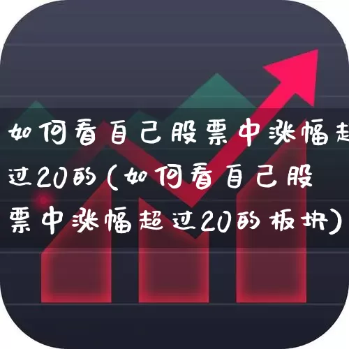 如何看自己股票中涨幅超过20的(如何看自己股票中涨幅超过20的板块)_https://www.syklpowerbike.com_创业板_第1张