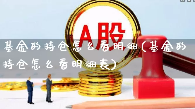 基金的持仓怎么看明细(基金的持仓怎么看明细表)_https://www.syklpowerbike.com_北交所_第1张
