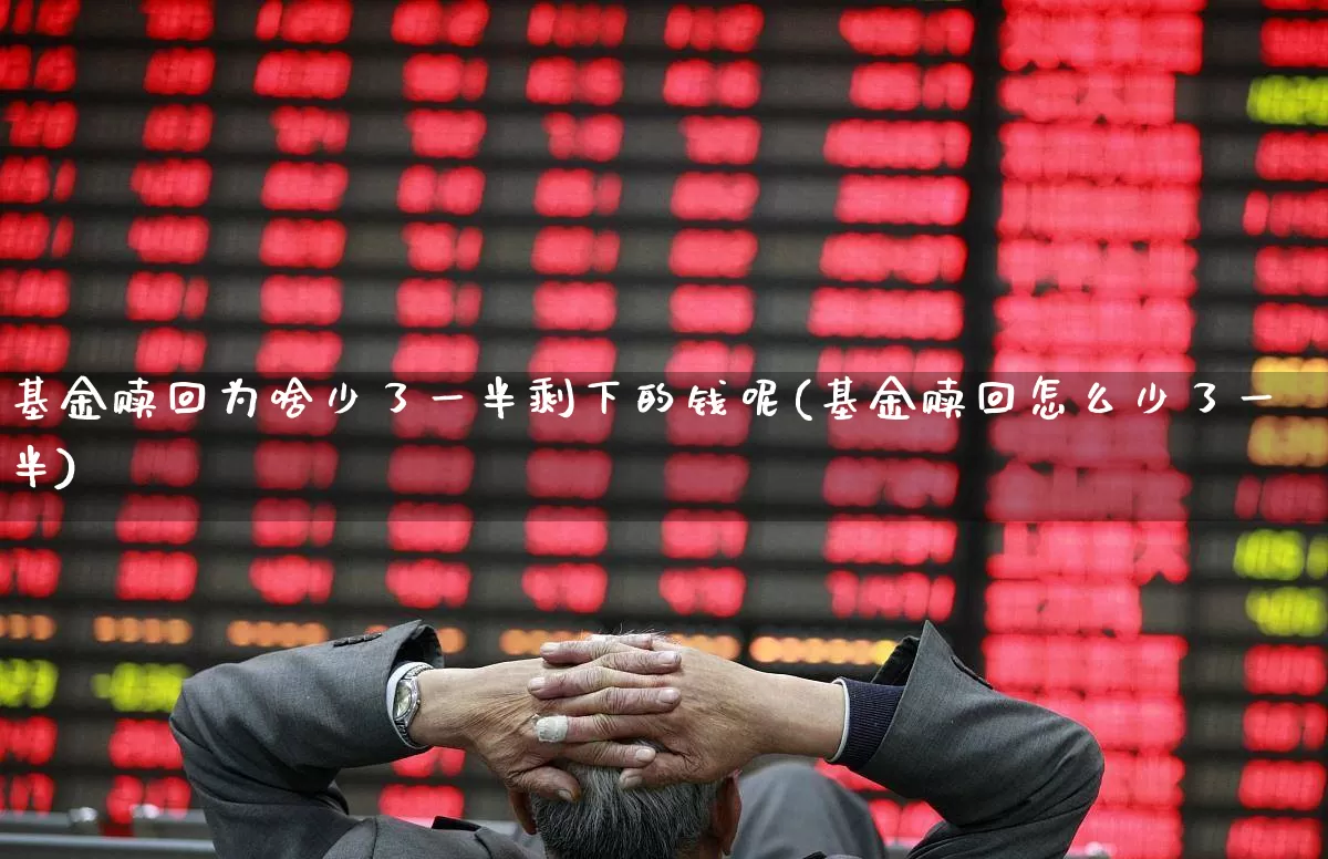 基金赎回为啥少了一半剩下的钱呢(基金赎回怎么少了一半)_https://www.syklpowerbike.com_科创板_第1张
