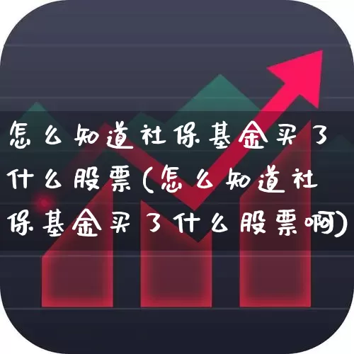 怎么知道社保基金买了什么股票(怎么知道社保基金买了什么股票啊)_https://www.syklpowerbike.com_北交所_第1张