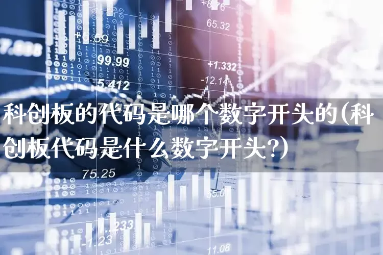 科创板的代码是哪个数字开头的(科创板代码是什么数字开头?)_https://www.syklpowerbike.com_北交所_第1张
