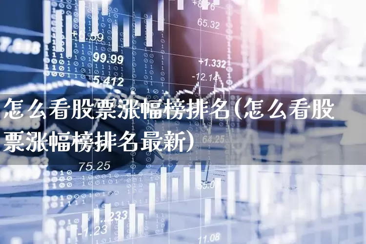 怎么看股票涨幅榜排名(怎么看股票涨幅榜排名最新)_https://www.syklpowerbike.com_上交所_第1张