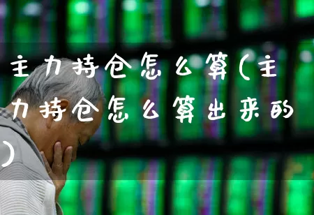 主力持仓怎么算(主力持仓怎么算出来的)_https://www.syklpowerbike.com_北交所_第1张