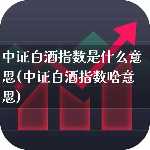 中证白酒指数是什么意思(中证白酒指数啥意思)_https://www.syklpowerbike.com_科创板_第1张