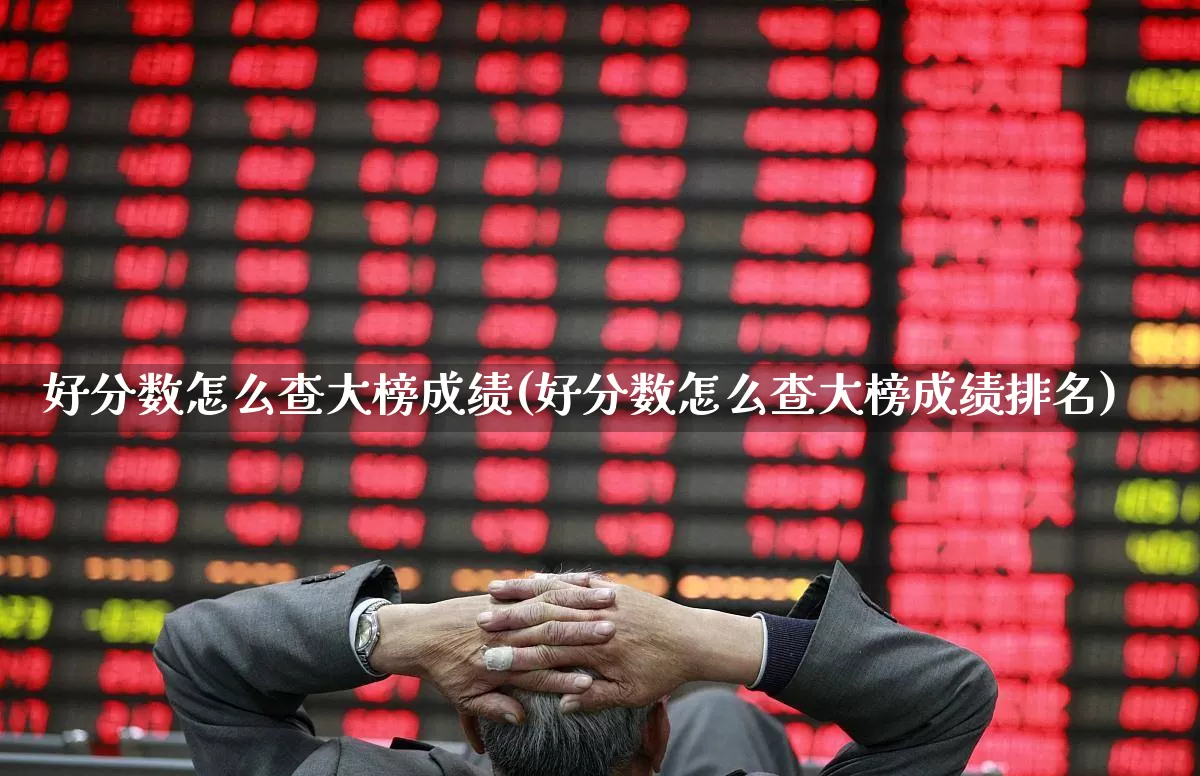 好分数怎么查大榜成绩(好分数怎么查大榜成绩排名)_https://www.syklpowerbike.com_北交所_第1张