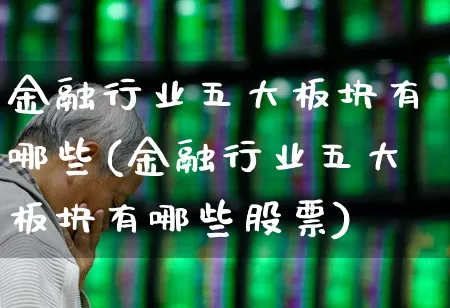 金融行业五大板块有哪些(金融行业五大板块有哪些股票)_https://www.syklpowerbike.com_科创板_第1张