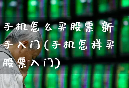 手机怎么买股票 新手入门(手机怎样买股票入门)_https://www.syklpowerbike.com_创业板_第1张