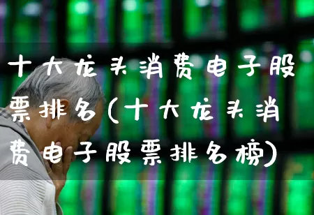 十大龙头消费电子股票排名(十大龙头消费电子股票排名榜)_https://www.syklpowerbike.com_深交所_第1张
